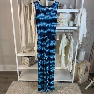 Calvin Klein Women's size 4 sleeveless tie die blue white beachy vacation 2554